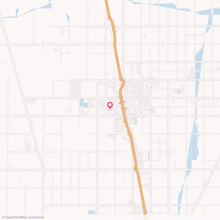 Map of the flower delivery area in Delano, California