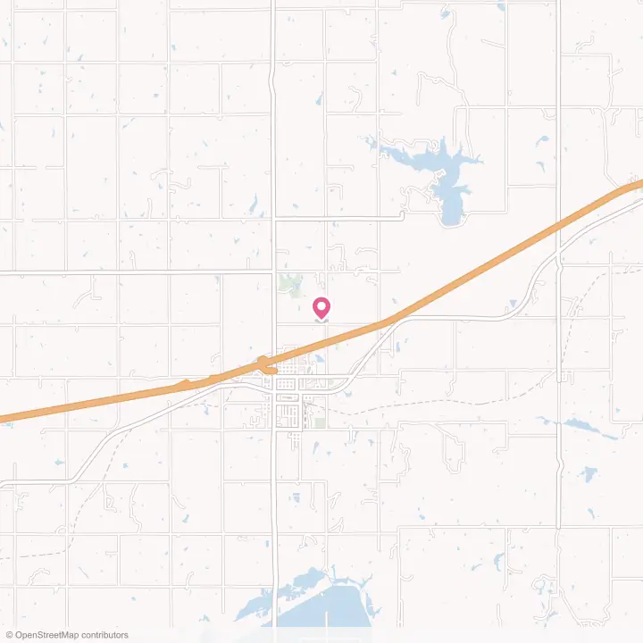 Map of the flower delivery area in Stroud, Oklahoma