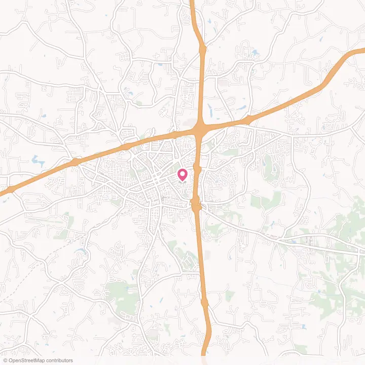 Map of the flower delivery area in Statesville, North Carolina