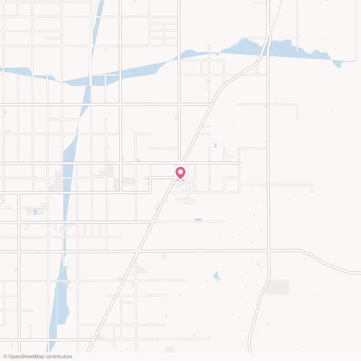 Map of the flower delivery area in Richgrove, California