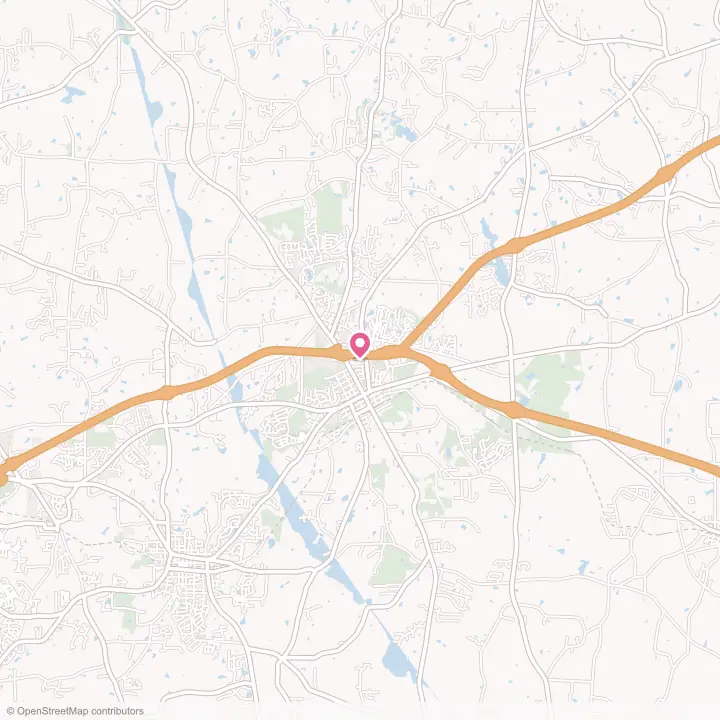 Map of the flower delivery area in Zebulon, North Carolina