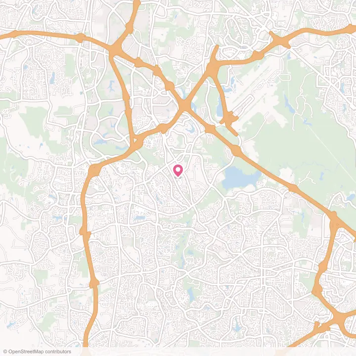 Map of the flower delivery area in Morrisville, North Carolina