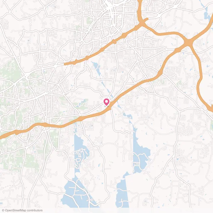 Map of the flower delivery area in Trinity, North Carolina