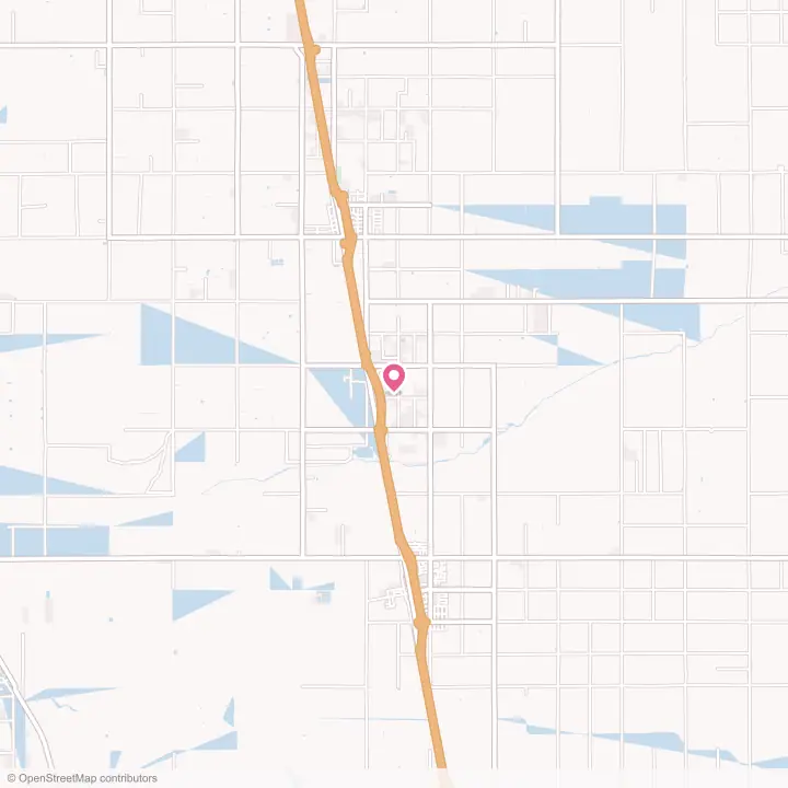 Map of the flower delivery area in Teviston, California