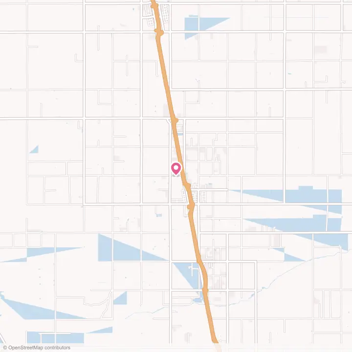 Map of the flower delivery area in Pixley, California