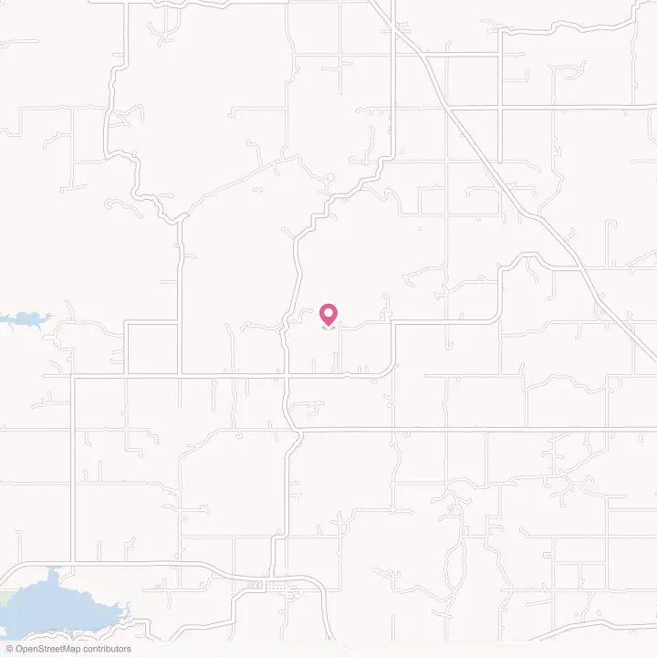Map of the flower delivery area in Lost City, Oklahoma