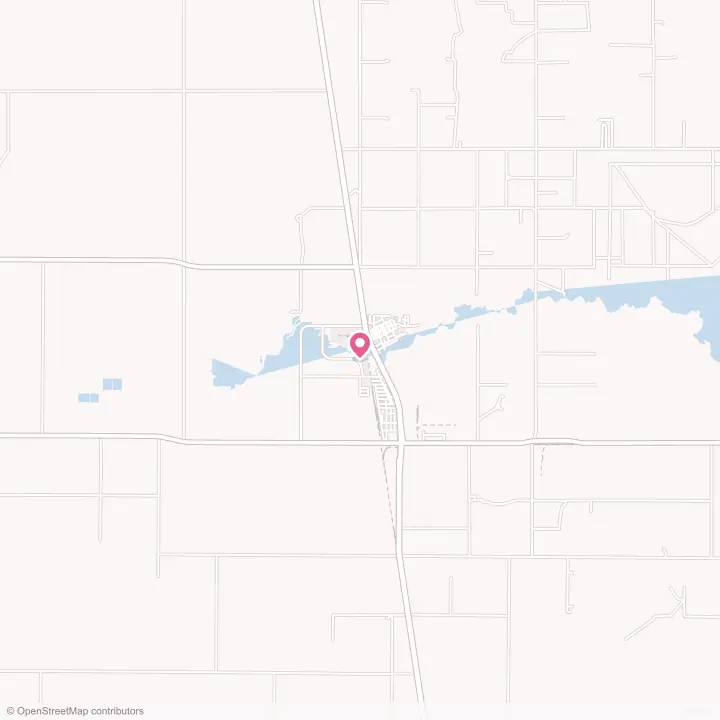 Map of the flower delivery area in Cactus, Texas