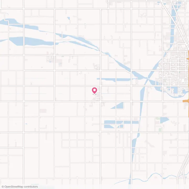 Map of the flower delivery area in Poplar-Cotton Center, California