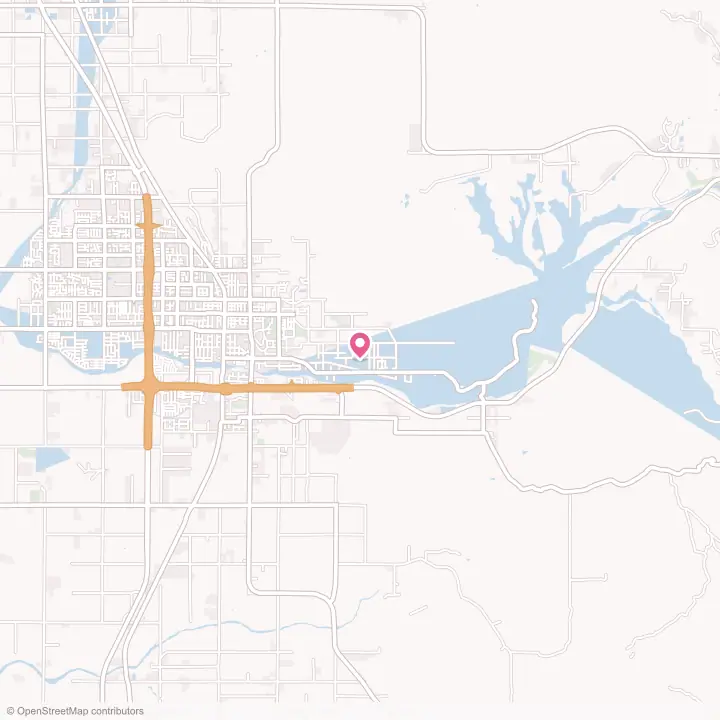 Map of the flower delivery area in East Porterville, California
