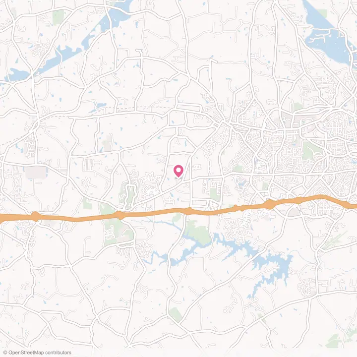 Map of the flower delivery area in Whitsett, North Carolina