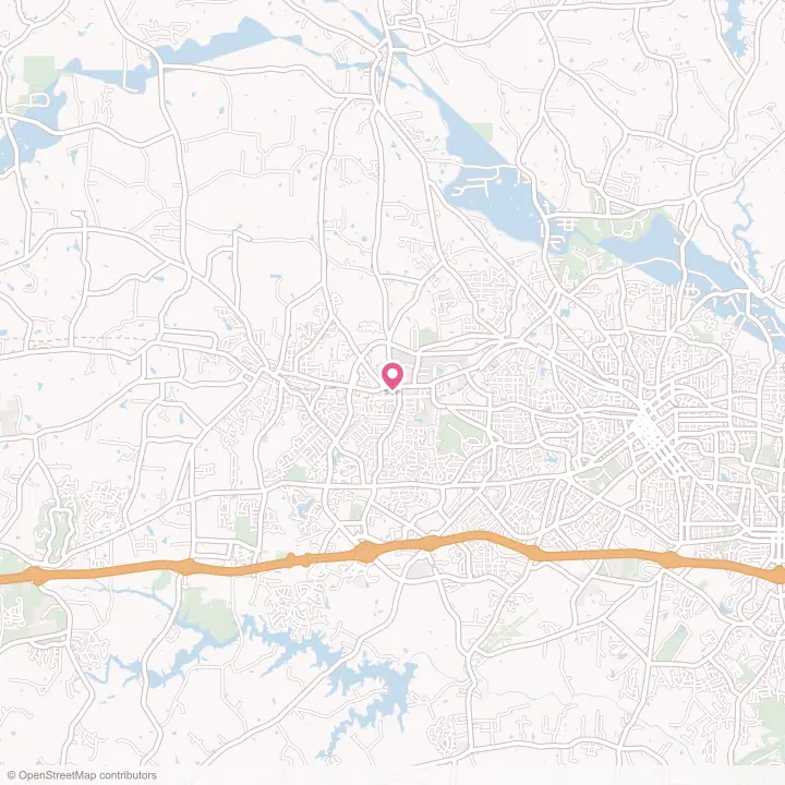 Map of the flower delivery area in Elon, North Carolina
