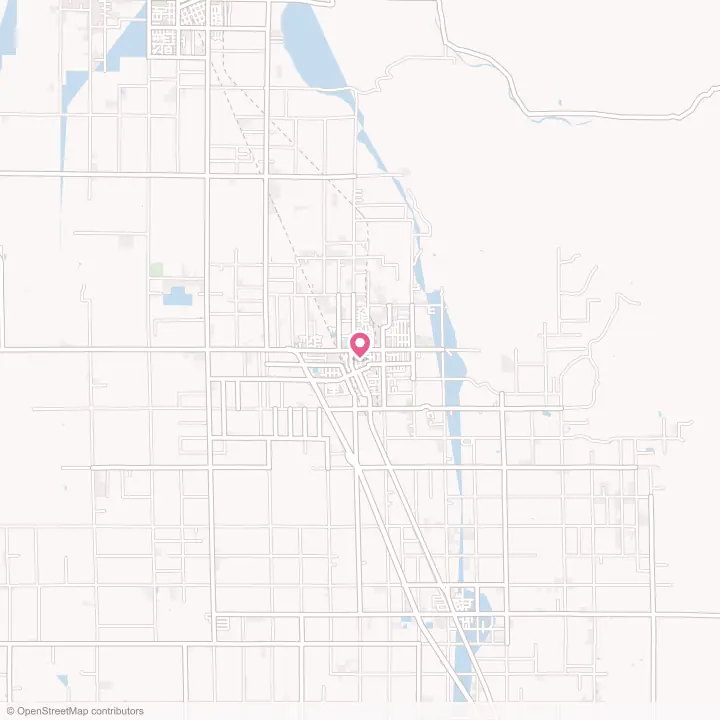 Map of the flower delivery area in Lindsay, California