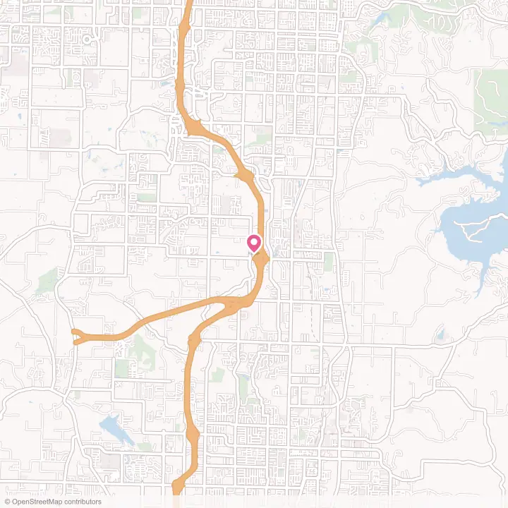 Map of the flower delivery area in Lowell, Arkansas