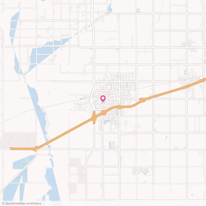 Map of the flower delivery area in Lemoore, California