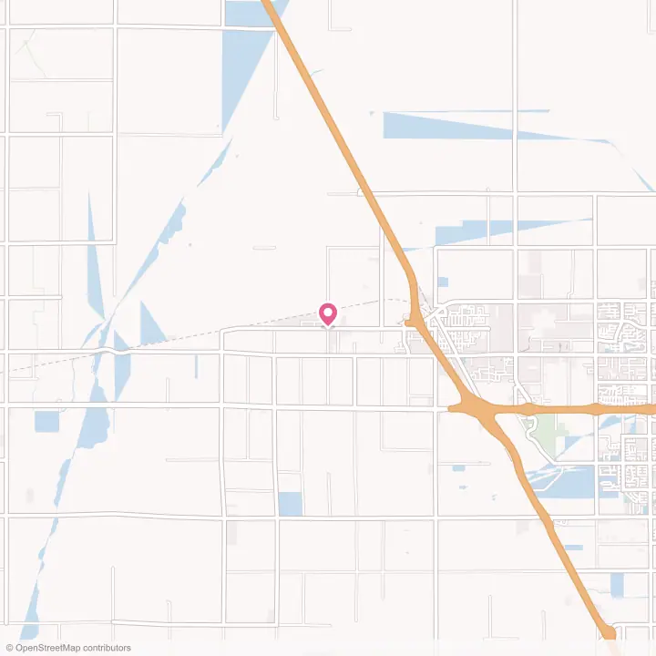 Map of the flower delivery area in West Goshen, California