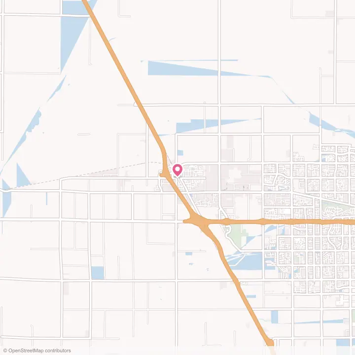 Map of the flower delivery area in Goshen, California