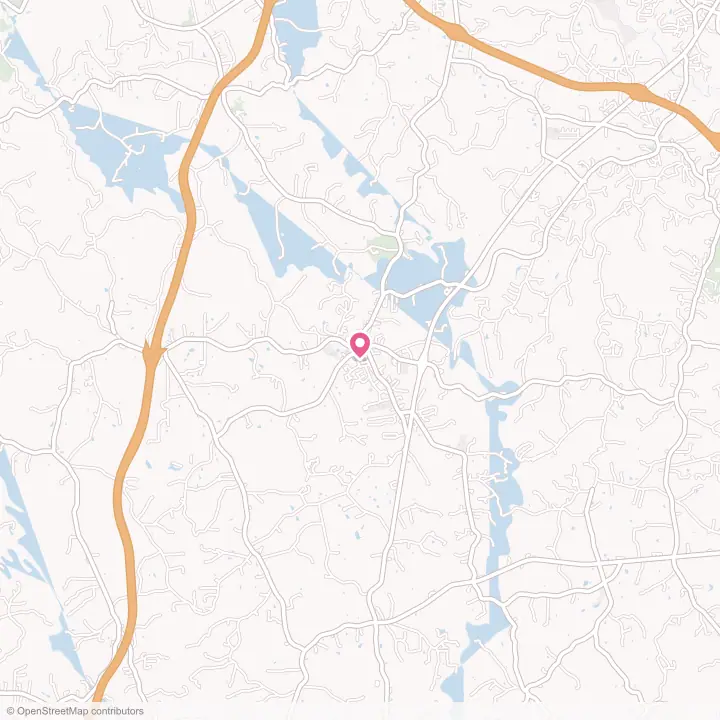 Map of the flower delivery area in Dobson, North Carolina