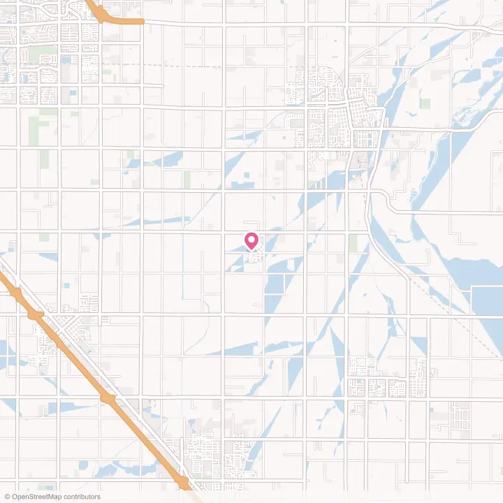 Map of the flower delivery area in Del Rey, California