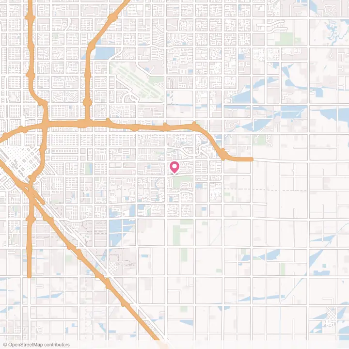 Map of the flower delivery area in Sunnyside, California