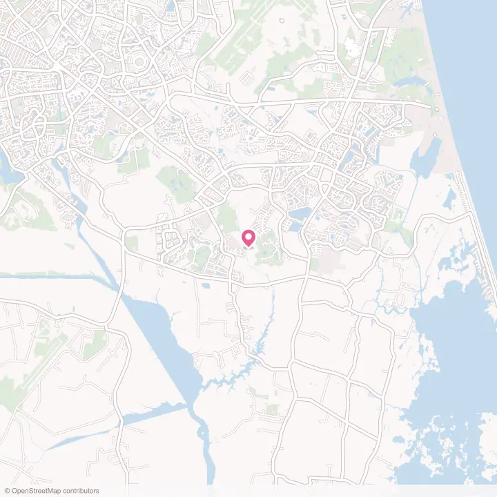 Map of the flower delivery area in Virginia Beach, Virginia
