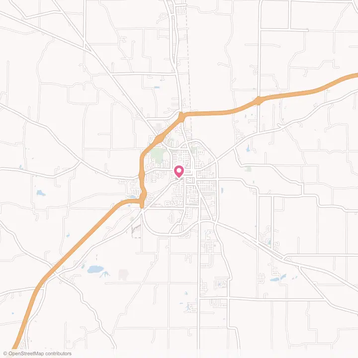 Map of the flower delivery area in Mayfield, Kentucky