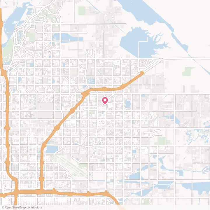 Map of the flower delivery area in Clovis, California