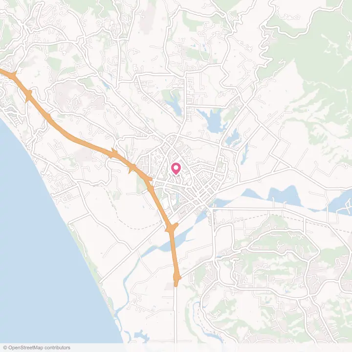 Map of the flower delivery area in Watsonville, California