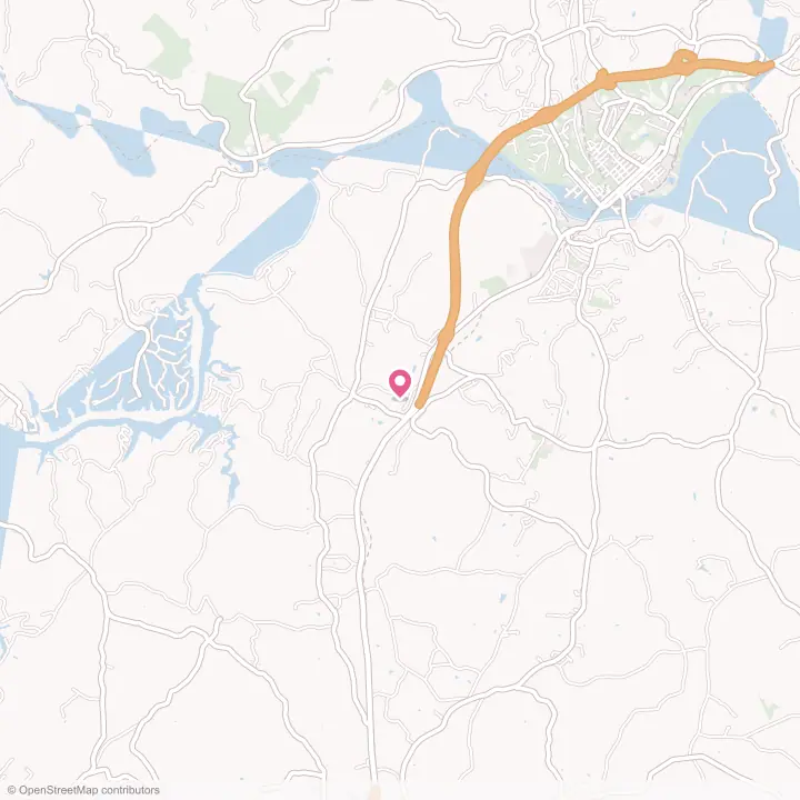 Map of the flower delivery area in Motley, Virginia