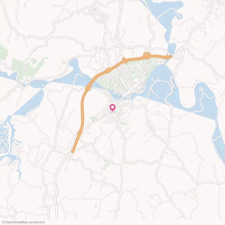 Map of the flower delivery area in Hurt, Virginia