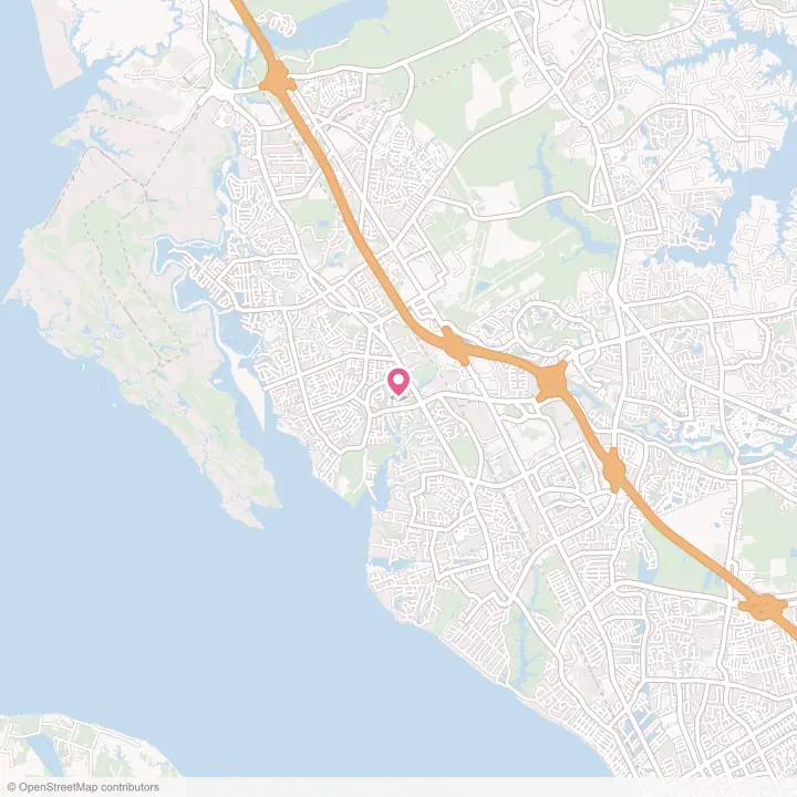 Map of the flower delivery area in Newport News, Virginia