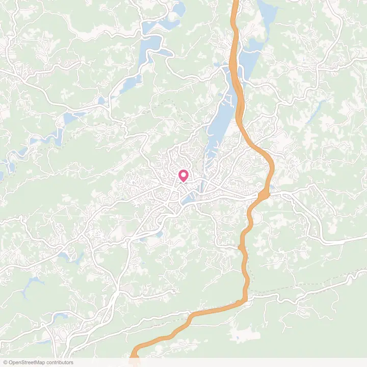Map of the flower delivery area in Princeton, West Virginia