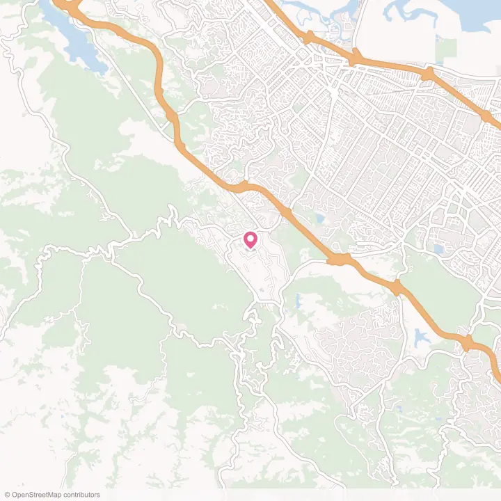 Map of the flower delivery area in Woodside, California
