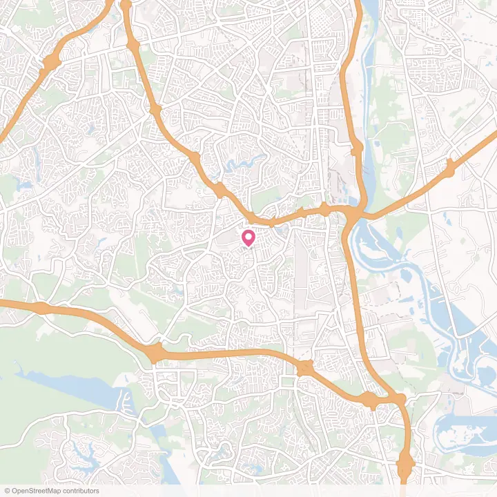 Map of the flower delivery area in Meadowbrook, Virginia