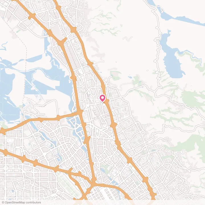 Map of the flower delivery area in Milpitas, California