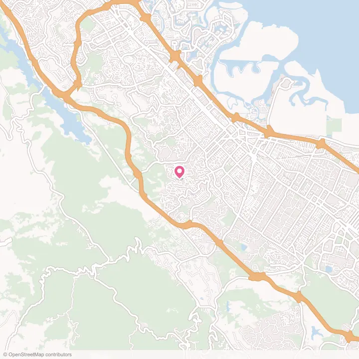 Map of the flower delivery area in Emerald Lake Hills, California