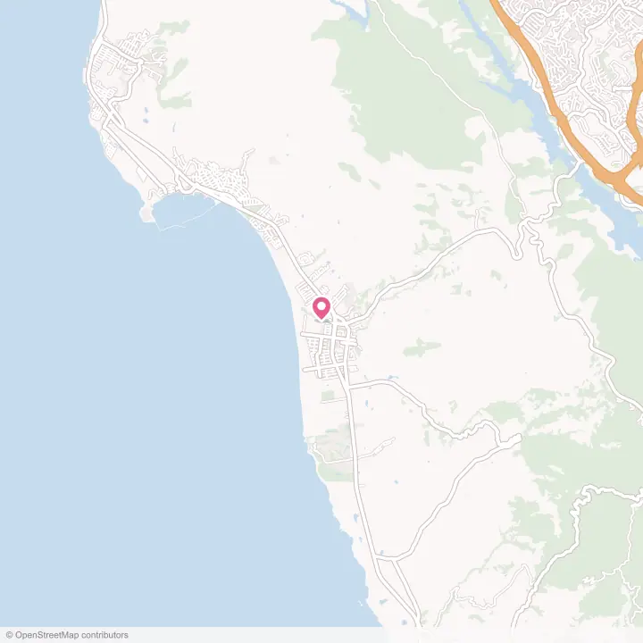 Map of the flower delivery area in Half Moon Bay, California
