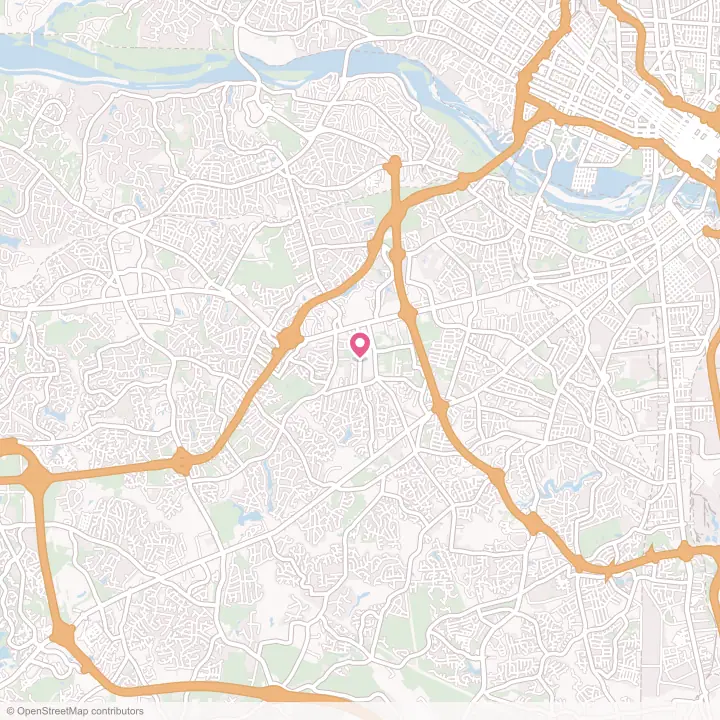 Map of the flower delivery area in Manchester, Virginia