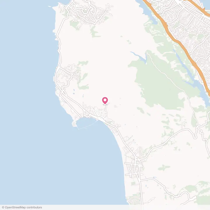 Map of the flower delivery area in El Granada, California