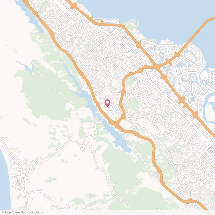 Map of the flower delivery area in Highlands, California