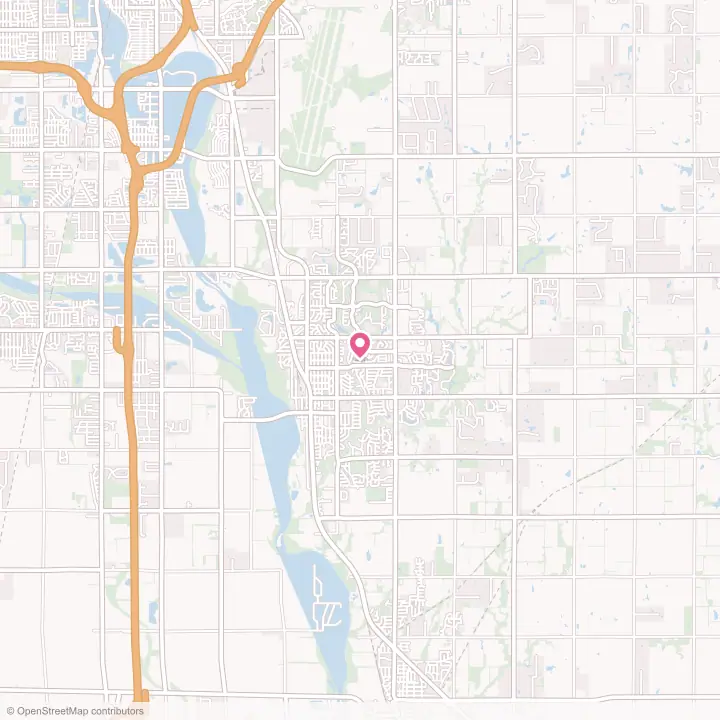 Map of the flower delivery area in Derby, Kansas