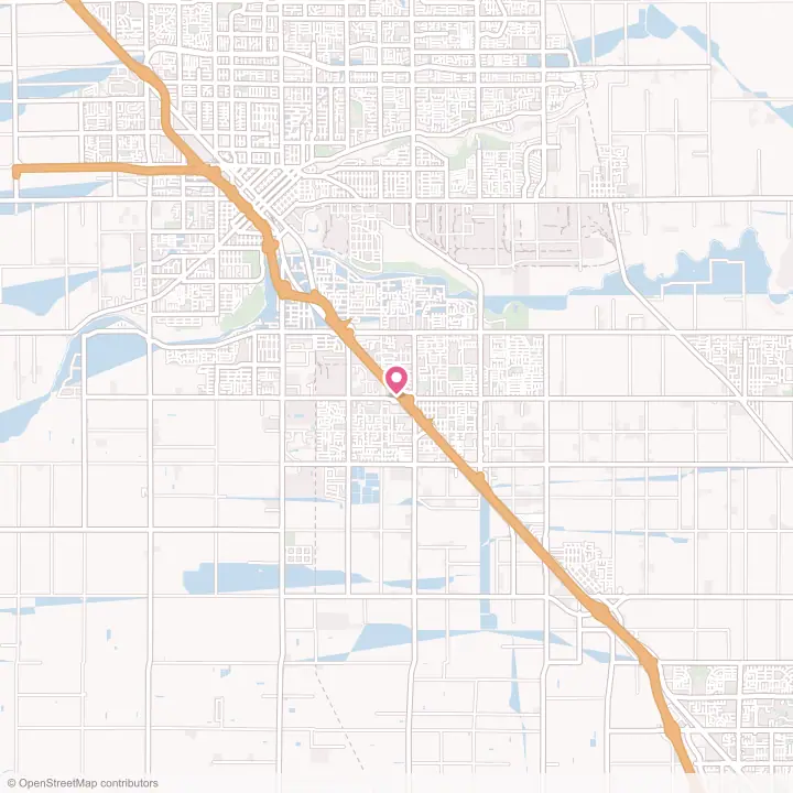 Map of the flower delivery area in Ceres, California