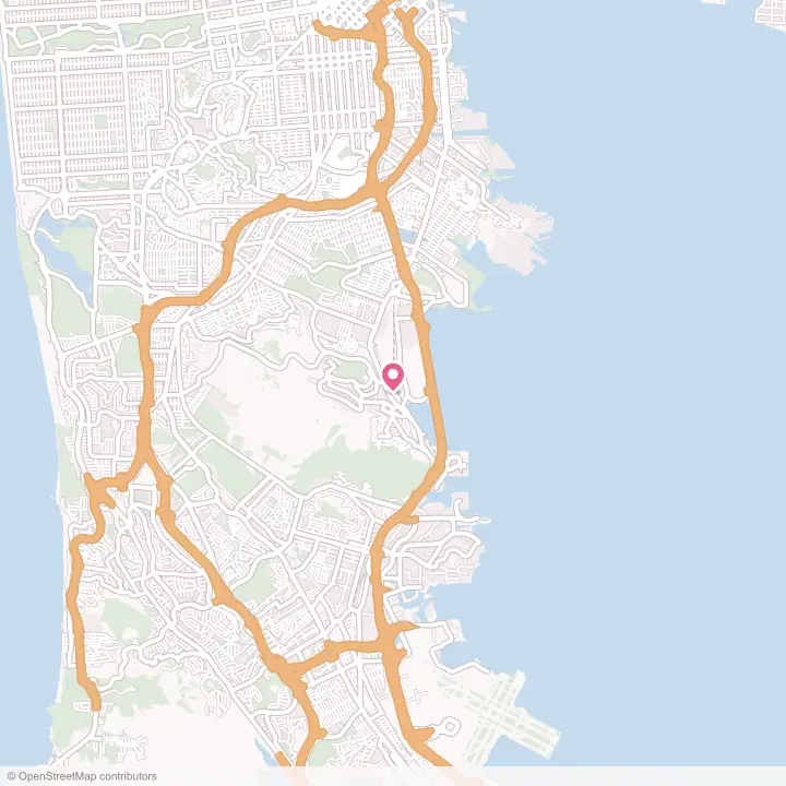 Map of the flower delivery area in Brisbane, California