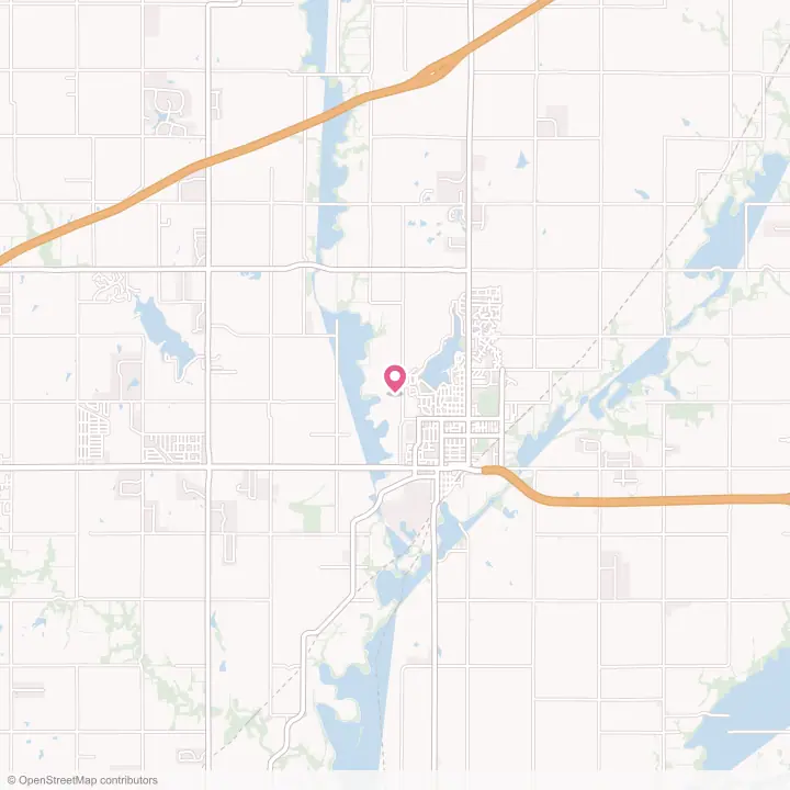 Map of the flower delivery area in Augusta, Kansas