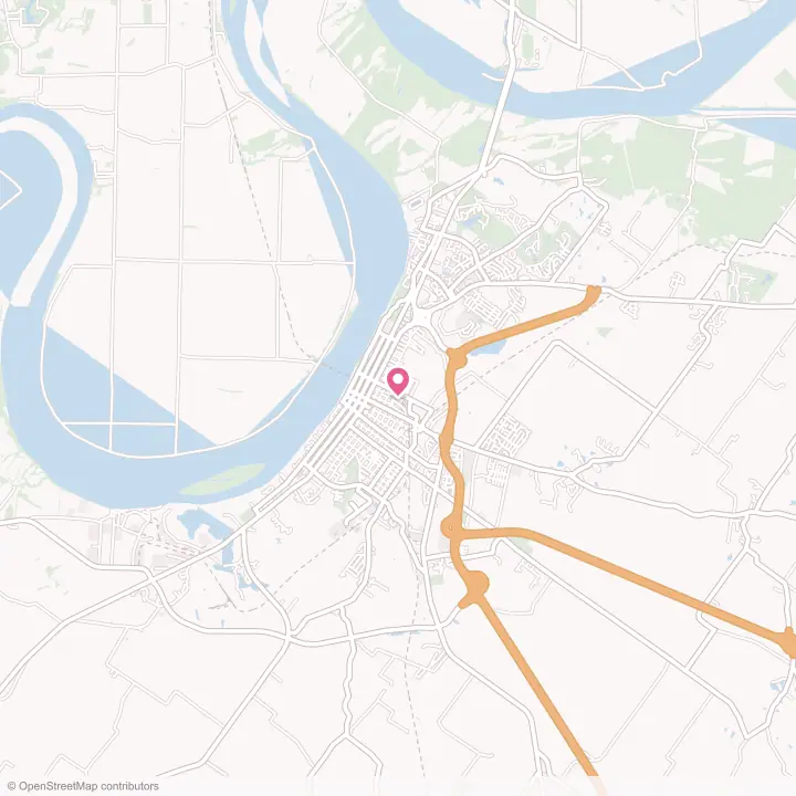 Map of the flower delivery area in Henderson, Kentucky