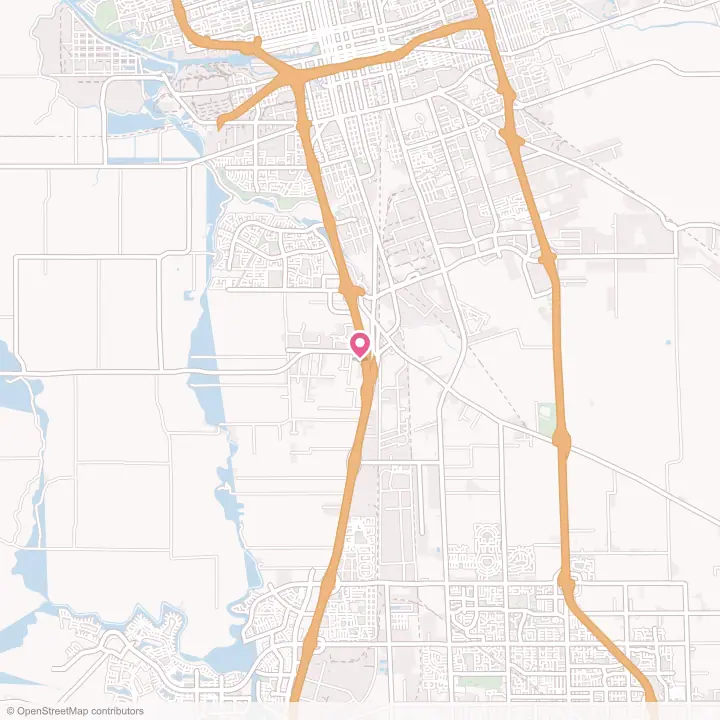 Map of the flower delivery area in French Camp, California