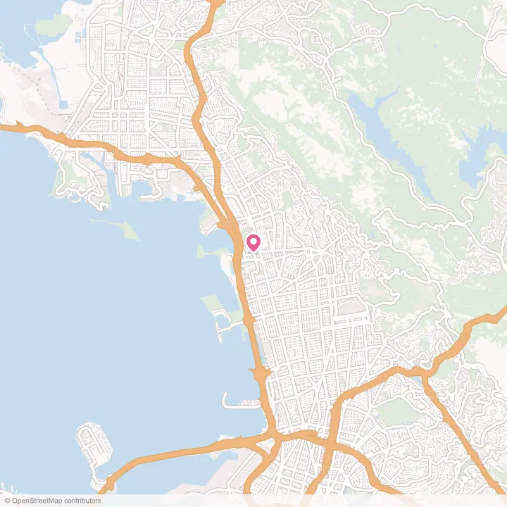 Map of the flower delivery area in Albany, California