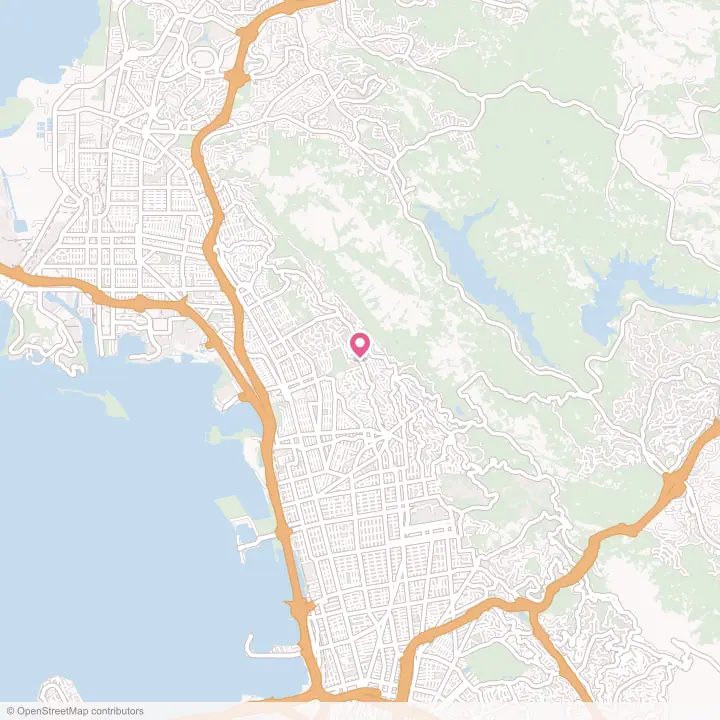 Map of the flower delivery area in Kensington, California