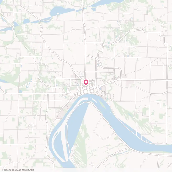 Map of the flower delivery area in Mount Vernon, Indiana