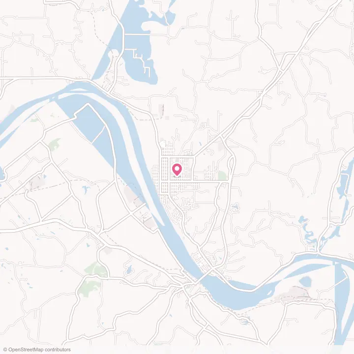 Map of the flower delivery area in Tell City, Indiana