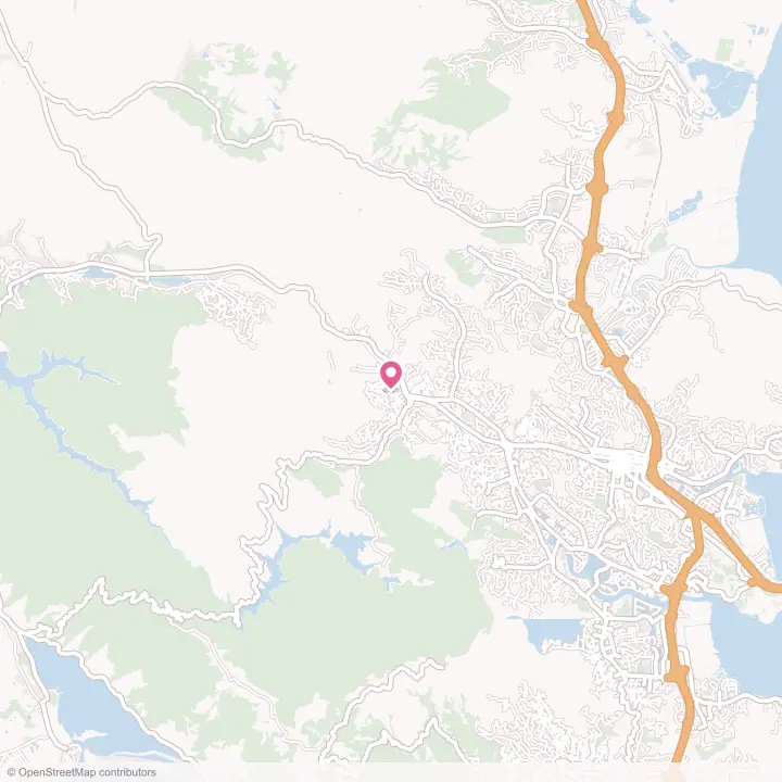 Map of the flower delivery area in Fairfax, California
